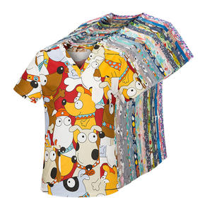 100% Cotton Hospital <strong>Scrubs</strong> Uniform Sets Custom Logo Stretchy Medical Printed <strong>Scrubs</strong> <strong>Top</strong> Unisex Women Medical <strong>Scrub</strong> <strong>Tops</strong> - Product Image 1
