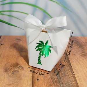 Caja de regalo del Día Nacional de Arabia Saudita, diseño de palmera dorada, caja de dulces reutilizable para festivales de Oriente Medio, golosinas de Chocolate Tropical - Product Image 2