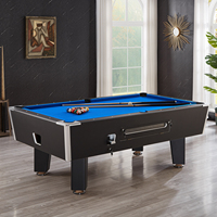 Mesa de Billar de 7 y 8 Pies con Sistema de Retorno Automático de Bolas, de Uso Comercial, con Funcionamiento a Monedas, para Clubes, Entrega Rápida