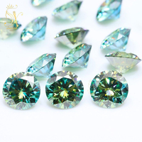 Vente en gros 1.0CT 1mm 3.0mm coupe ronde en vrac Moissanite pierres précieuses bijoux à bricoler soi-même bleu vert couleur lâche petit diamant Moissanite pierre