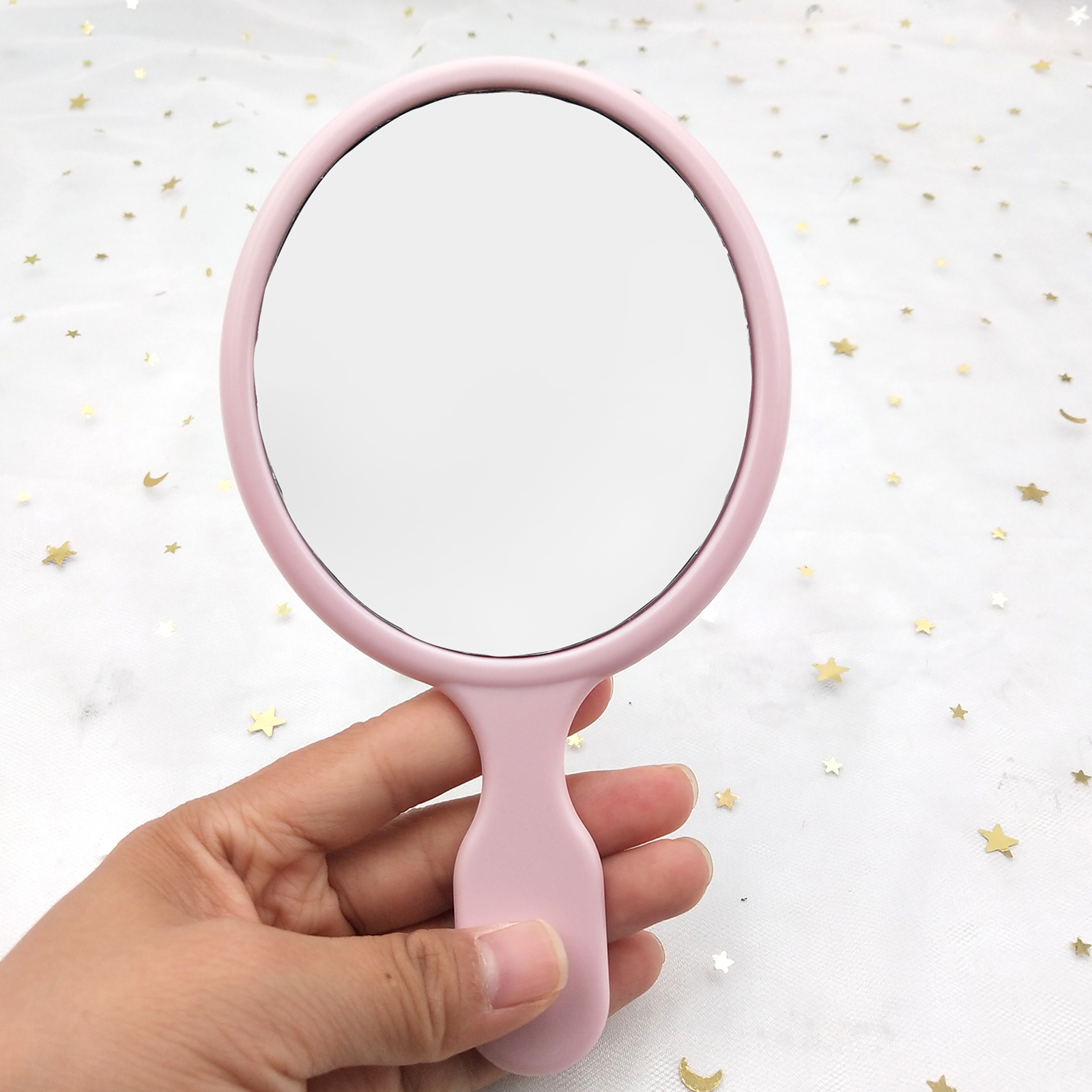 1 piece small size round handheld mirror