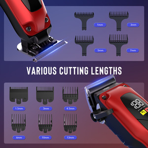 Tondeuse à cheveux électrique rechargeable, lame en acier inoxydable, moteur à couple élevé, pour hommes, usage en salon - Product Image 4