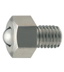 Customized hex Roller type ball head plunger stainless steel thread steel ball roller Indexing Plunger