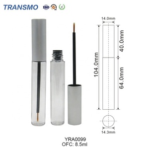 Flacon d'eye-liner fin en aluminium personnalisé de 6 ml avec pinceau, tube cosmétique pour faux cils de 6,5 ml - Product Image 2