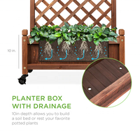 Jardinière légère en bois avec kit treillis, ensemble de jardin surélevé, pots de plantes, support de fleurs suspendu, lit de fleurs, décoration intérieure et extérieure