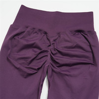 Ensemble de sport 2 pièces sans couture pour femme : Legging froncé et soutien-gorge de sport anti-transpiration pour la course, le fitness et le yoga – Vente en gros