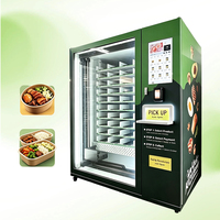 Distributeur automatique de repas chauds variés pour les terminaux aéroportuaires, à fonctionnement simple