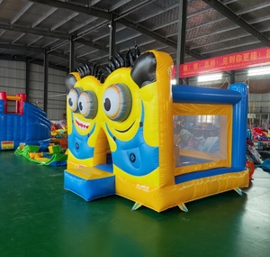 Château gonflable toboggan Golden Art <span class=keywords><strong>4x4</strong></span>, aire de jeux extérieure écologique en PVC, jaune, bleu, coloré, <span class=keywords><strong>location</strong></span> pour fêtes - Product Image 4