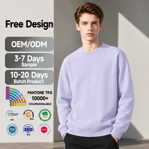 Unisex di alta qualità oversize girocollo felpa produttore stampa personalizzata girocollo di base <span class=keywords><strong>abbigliamento</strong></span> invernale - Product Image 2