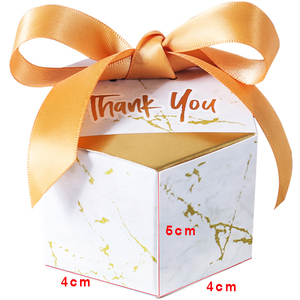 CSMD produsen Cina Yiwu grosir pesanan kecil jumlah lipat Pernikahan nikmat coklat heksagon marmer Terima kasih kotak - Product Image 4