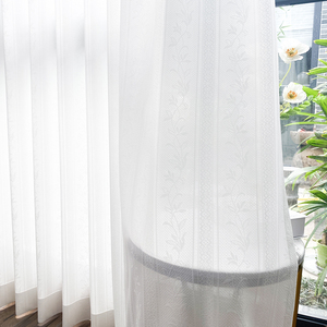 Parasole giapponese <span class=keywords><strong>tende</strong></span> Tulle trasparente a righe finestra bianca trasparente isolamento protezione Voile anti uv tessuto - Product Image 5