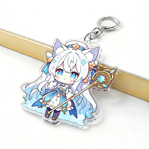 Porte-clés personnalisé en plastique avec design de dessin animé, léger et tendance, cadeau souvenir DIY - Product Image 2
