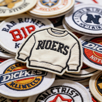 Écussons personnalisés, badges en tissu tissé personnalisés, écussons brodés, forme 3D, logo tissé thermocollant, broderie, badge tissé, tissu sergé