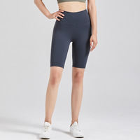 Yutuo Sport-Fitness Damen High-Waist Elastische Enge Hosen Po-Formende Yoga-Shorts Leggings Einfarbig Polyester/Spandex Leichtgewichtig Vierwege-Stretch