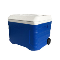 KUISHEN TR-ZM904 40L Glacière isotherme portable en plastique avec poignée télescopique pour pique-nique, usage domestique et transport de médicaments, livraison rapide