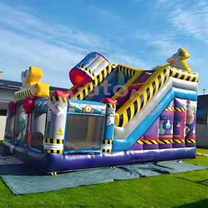 אוויר pvc מסחרי להקפיץ קפיצות טירה מתנפחים ילדים משולב משחקים עם שקופית בית להקפיץ - Product Image 3