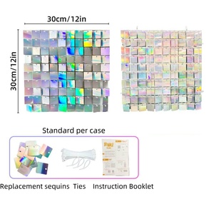 Party Decoration Wind up Board Christmas Day Party Decoration <b>Sequins</b> Wind up Board Birthday Decoration Backdrop Wind up Board - Product Image 5