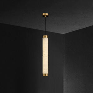 Lustre de chevet en marbre naturel espagnol Restaurant de luxe bar Chambre à coucher principale Designer Porche d'entrée Suspension suspendue - Product Image 3