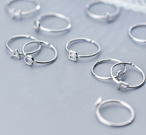 Wholesale 925 Sterling Silver Zircon Pave Setting <strong>Initial</strong> Alphabet <strong>Ring</strong> <strong>with</strong> Rhodium Plating for Women Parties - Product Image 5