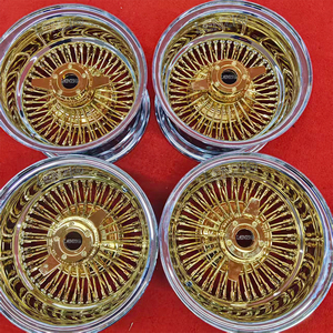 ล้อซี่ลวดขนาด 14 นิ้ว 72/100 ตรงกลางตรง ล้อซี่ลวดสีทอง 14x6 - Product Image 6