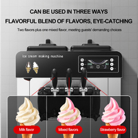 Machine à glace molle automatique de haute qualité, en acier inoxydable, 220V/110V, 5L, haute productivité