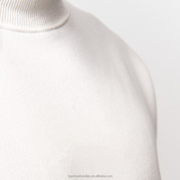 OEM personnalisé de gros en coton vierge uni à manches régulières surdimensionné à col montant pour hommes