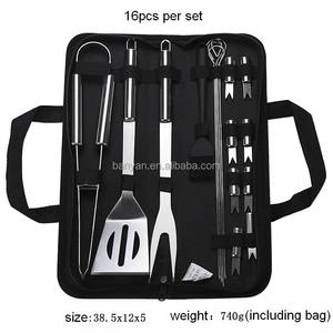 BBQ Grilling Tools <strong>Set</strong> Stainless Steel Grilling Accessories <strong>Barbeque</strong> <strong>Set</strong> with Free Portable Bag - Product Image 5