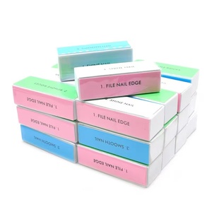 4-Side Nail <b>File</b> Buffer Grinding Sanding Polishing Block Colorful Square Disposable Soft Edge Manicure Art Tool Wholesale - Product Image 6