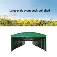 Tente coulissante à montage facile, structure en acier, auvent en PVC imperméable, design peu encombrant pour le rangement