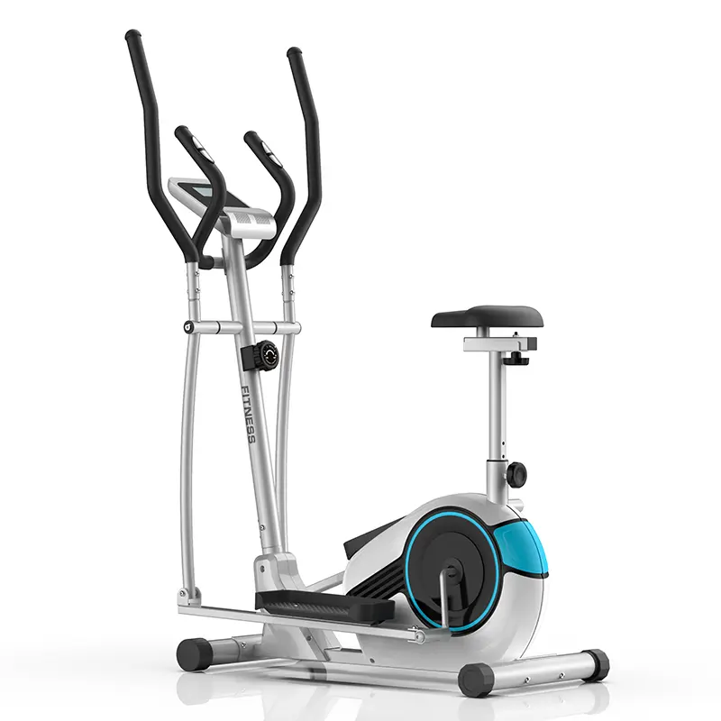 Magnetic Elliptical Trainer Machines for Home Use Quiet Driven Magnetic Elliptical with LCD Monitor, 8 Levels Resistance