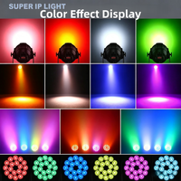 Par LED RGBW 4 en 1 de 18x10W, de aleación de aluminio, luz de escenario tipo wash, DMX512, con ángulo de haz múltiple, para iglesia, DJ, fiestas y eventos