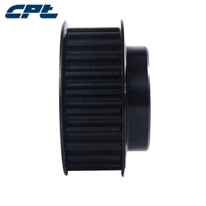 22 Zähne 6mm Innenbohrung 5mm Teilung Stahl Schwarzoxid Massiv-Zahnriemenscheibe 5M Nabenflansch Anpassbar OEM 15mm Riemen CPT Marke - Product Image 4