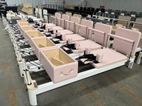 Hochwertiges Ultrafeines Leder-Aluminium Pilates Reformer-Bett Sowohl für Heim- als auch für Vereinsnutzung