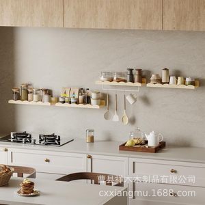 Wooden <b>Wall</b> <b>Mounted</b> <b>Shelf</b> Natural Color 6 Tier Floating <b>Shelf</b> For Kids Bedroom Living Room Storage Display Rack - Product Image 3