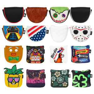 Fundas de putter de cuero PU suave estampado con bordado para palos de golf, accesorios de golf - Product Image 1