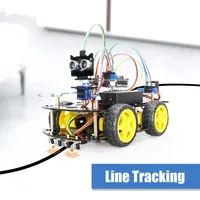 Kit de voiture robot intelligente TSCINBUNY ZYC0043 avec tutoriel DIY, jouet éducatif programmable pour Uno R3
