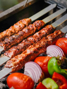 Bộ Xiên Nướng BBQ Bằng Thép Không Gỉ Xiên Kim Loại Dẹt 14 Inch Để Nướng - Product Image 5