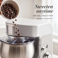 Batteur sur socle compact 3L 700W avec tête inclinable et fouet en acier inoxydable SS304 pour la pâtisserie familiale