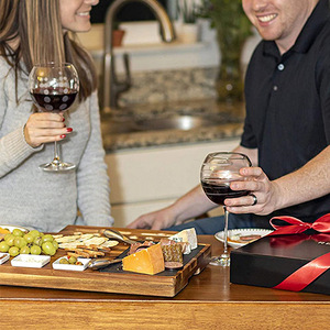 <b>Cheese</b> Board <b>Set</b> Acacia Wood Large Cutting Board With <b>Knife</b> <b>Set</b> For Home And Portable Use - Product Image 3