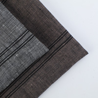 Tissu tissé à rayures 100% lin, largeur de 48 à 50 pouces, pour rideaux, ameublement et pantalons, vente en gros