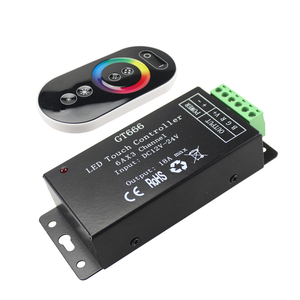 Controlador LED RGB Manual AP de 24A 12V/24V DC IR con Control Remoto de 44 Teclas, Conexión PWM/CA de 3 Canales, Alcance de 20M, Carga Máxima de 288W - Product Image 1
