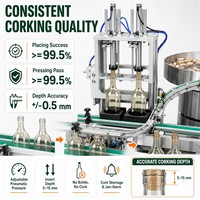 Machine à boucher les bouteilles de vin à double tête personnalisée ZXSMART pour l'intégration automatique des lignes d'embouteillage et d'étiquetage