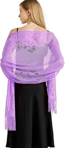 Chal de encaje hueco multifunción de poliéster tradicional para mujer, con estampado floral de primavera, ideal para regalo o uso diario, para comercio exterior. - Product Image 6
