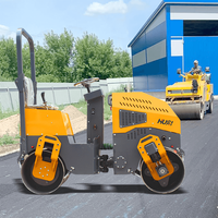 Compacteur vibrant à double roue électrique CE 1500 kg avec moteur EPA, démarrage électrique, Huade Hydraulic, Corée du Sud, Philippines, Algérie