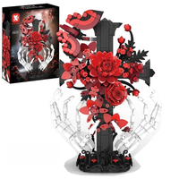 Kaiyu K96247 2026 Nuevo Modelo MOC Creativo de Cruz de Rosas, Ladrillos Coleccionables Exquisitos, Juguetes DIY, Regalo, 901 Piezas, Sets de Bloques de Construcción