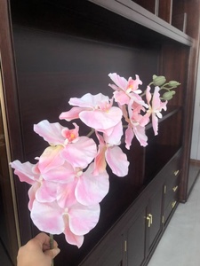 Nuevo diseño de gama alta 3D 9 cabezas Phalaenopsis seda Artificial púrpura Rosa Flor de ocid para la decoración del hogar de la boda - Product Image 4