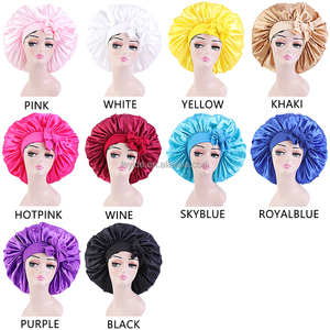 Venta al por mayor Impreso de doble cara Satén <span class=keywords><strong>Pelo</strong></span> Wraps Durags Long Braid Bonnets Mommy Me Gorro de dormir para hombres Mujeres para viajes deportivos - Product Image 6