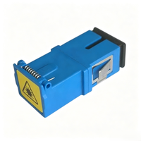 Adaptateur de fibre optique simplex FTTX SC APC/UPC à coupure automatique, adaptateur de fibre optique SC anti-laser avec obturateur latéral simple pour SC vers SC