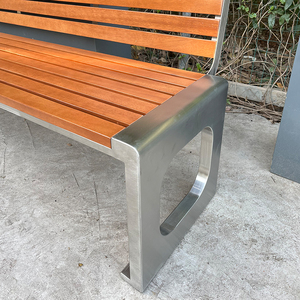 Best Verkopende Waterdichte Hotel Park Bankje Met Nieuwe Open Lucht Design Tuin Houten Tuinzitjes Picknickbank Stoel Set - Product Image 4