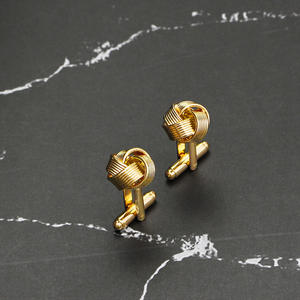 <span class=keywords><strong>Gemelos</strong></span> de <span class=keywords><strong>camisa</strong></span> francesa para hombre, Material de cobre, diseño de bola tejida con nudos, <span class=keywords><strong>gemelos</strong></span> franceses de moda, joyería de boda - Product Image 2